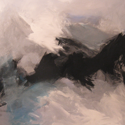Nebel I, 2012, Acryl auf Leinwand, 50x50cm