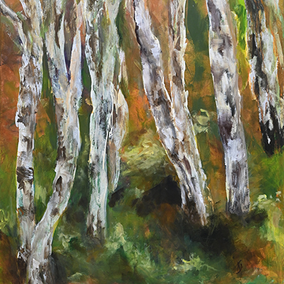 Betula IV, 2023/24, acrylic on canvas, 39.4 x 47.2 inch