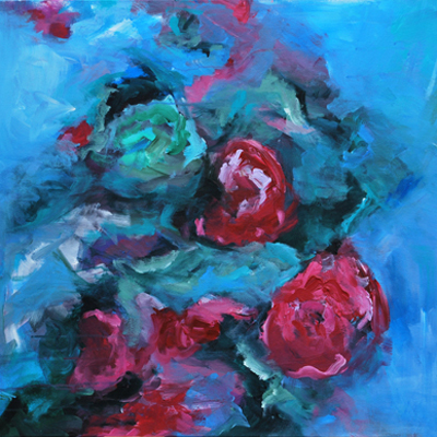 flower power II, 2013, acrylic on canvas, 70x70cm