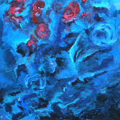 flower power IV, 2013, acrylic on canvas, 70x70cm