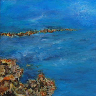 on seven seas, 2015, acrylic on canvas, 70x70cm
