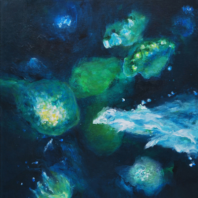 plankton V, 2016, acrylic on canvas, 60x50cm