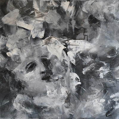 Abstract II - faces IX, 2017, acrylic on canvas, 60x70cm